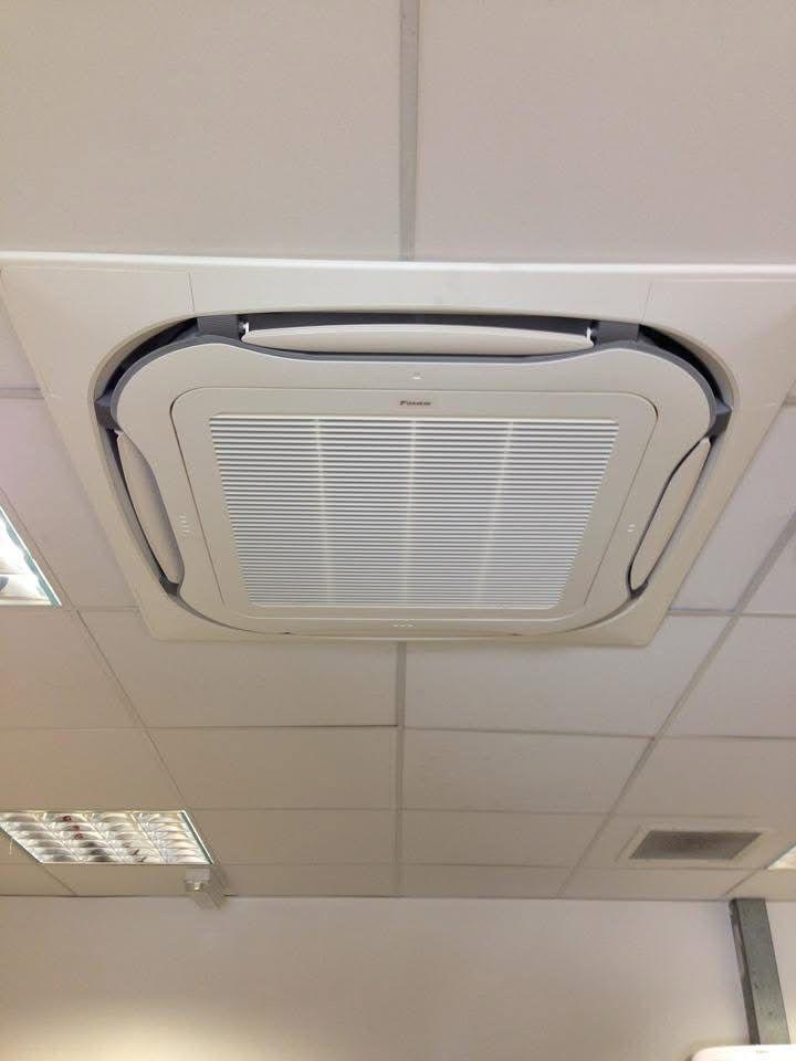 Daikin ceiling cassette AC installation