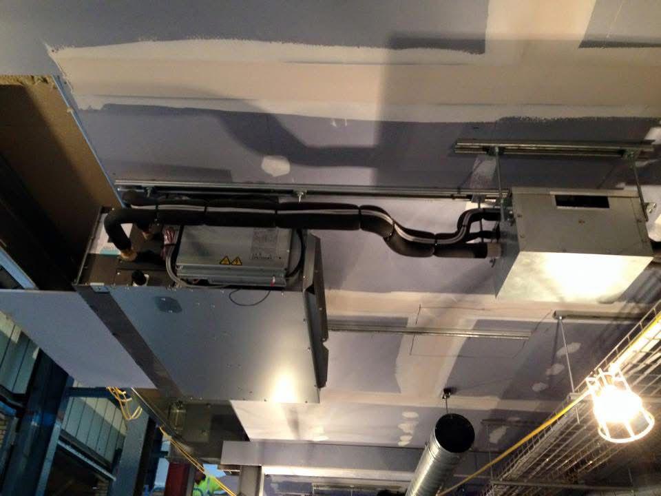 Commercial office fit-out — concealed ducted AC installation