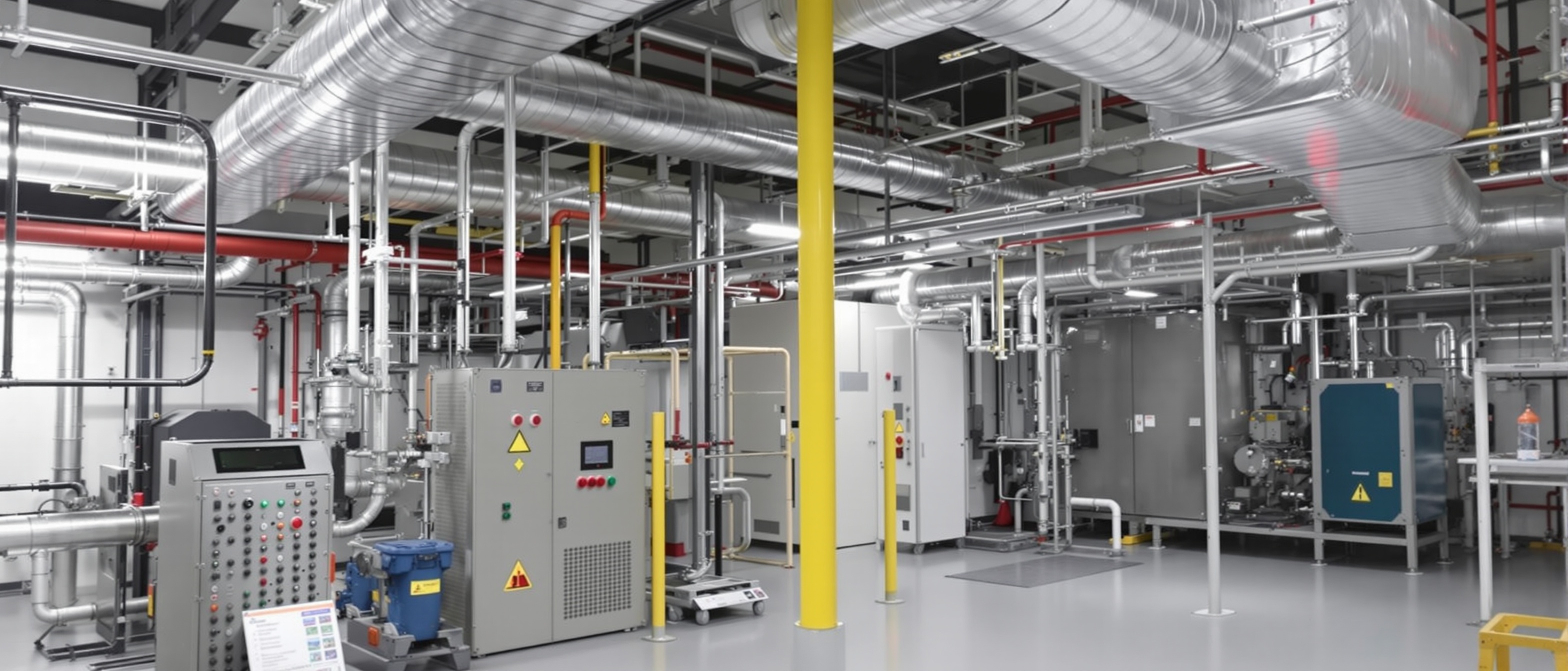 Commercial HVAC plant room and building services installation, London